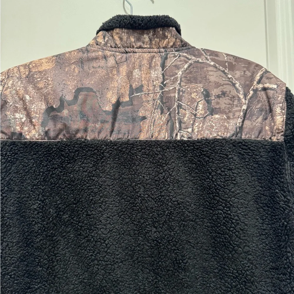 Realtree Camo Sherpa Fleece 1/4 Zip Pullover Jacket - Small - Picture 11 of 11